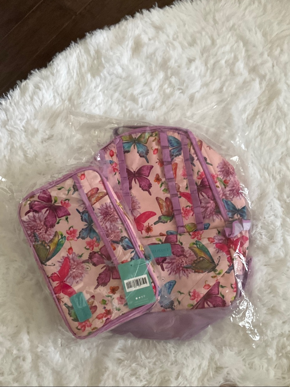 Posh Peanut Watercolor Butterfly Backpack and Lunchbox